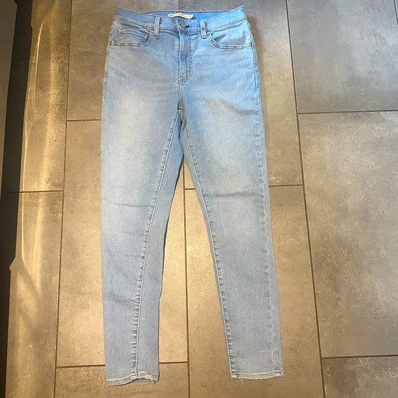 Levi's Blue high rise super Skinny Jeans Classic Fit - Picture 3 of 4